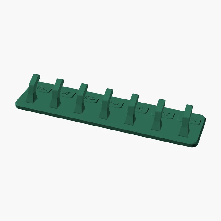 Weekday key holder
